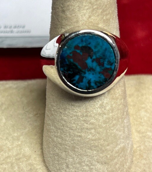 mens sterling silver ring Size 9 Shattuckite