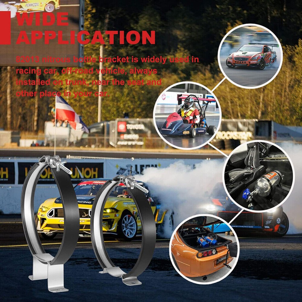 82013 Nitrous Oxide Padded Adjustable Quick Release 10-15 Lb Bottle Bracket Kit