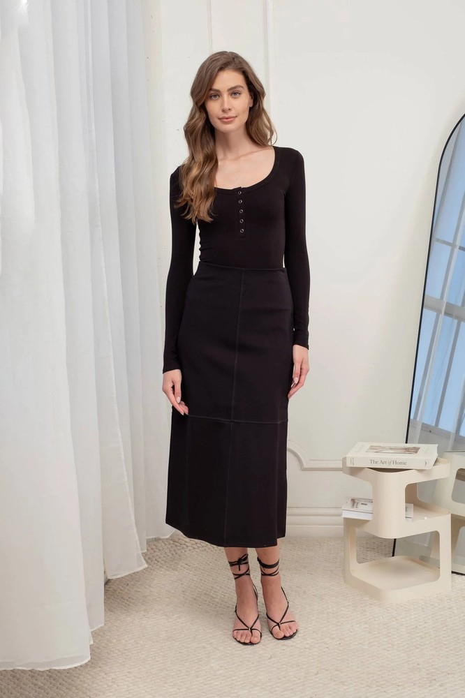 The Workshop Henley Top: Black