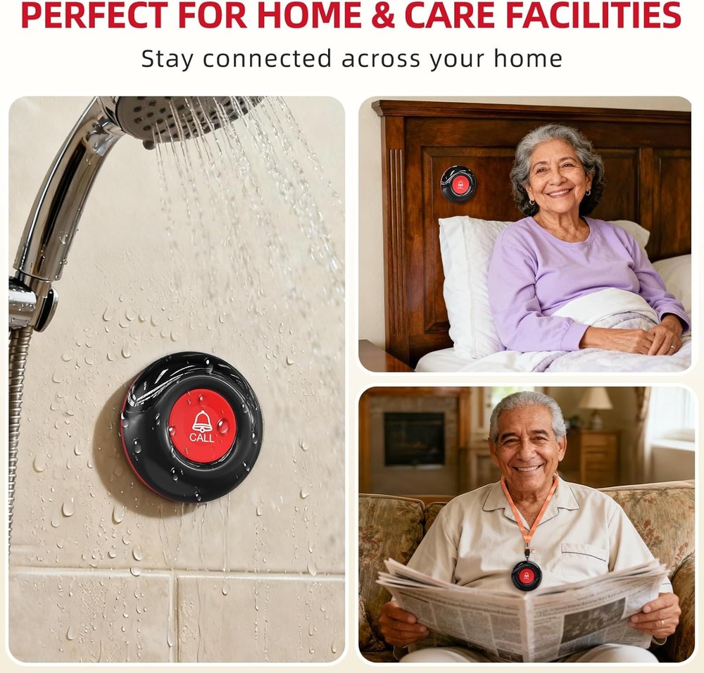 Wireless Caregiver Call Button Pager