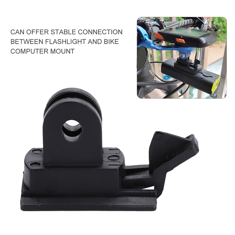 Plastic Bike Front Light Flashlight Holder Adapter for Bicycle Computer Mount