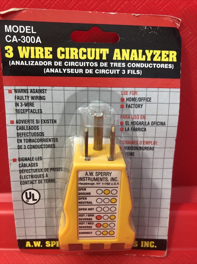 Sperry CA-300A 3 Wire Electrical Circuit Analyzer NEW