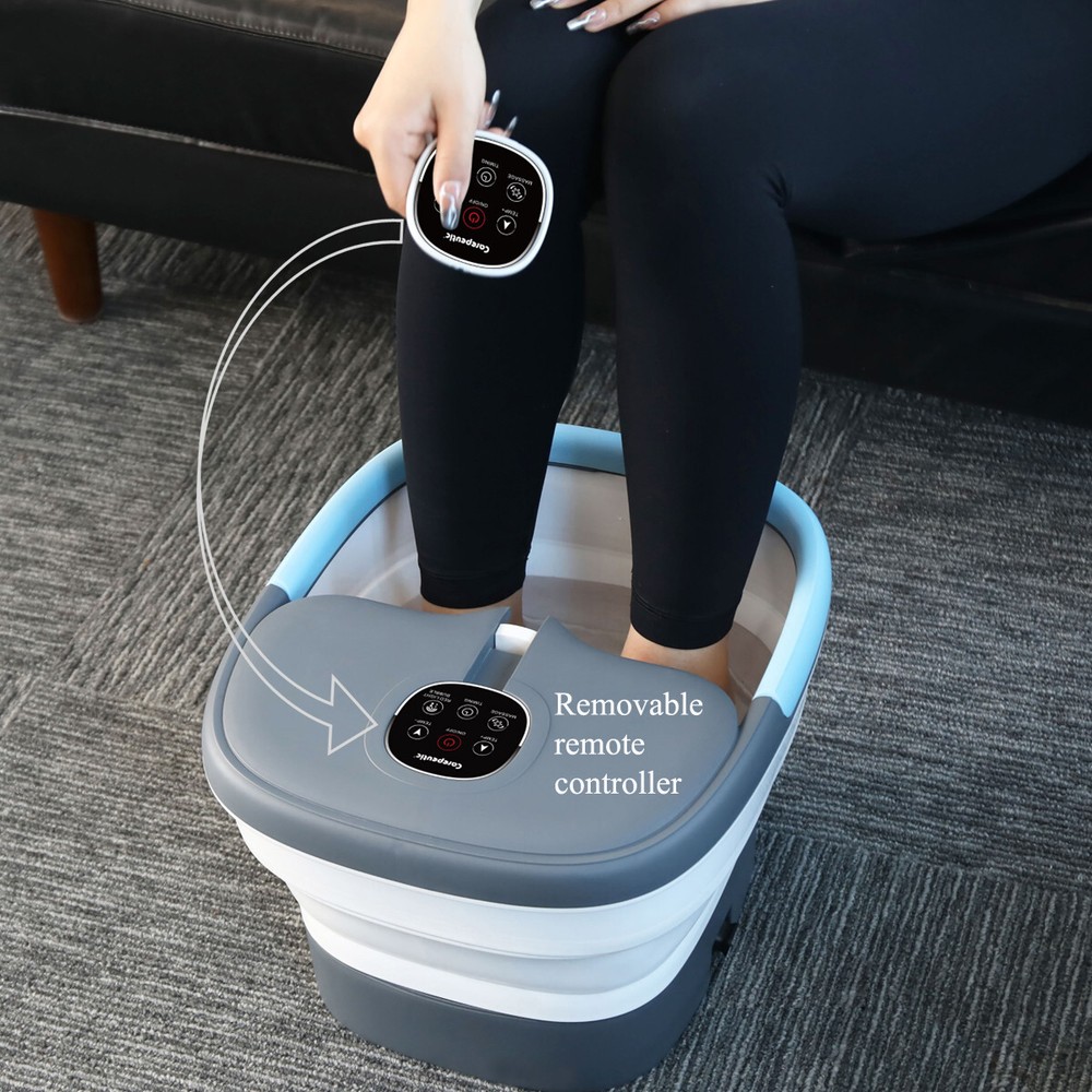 Carepeutic Collapsible Automatic Foot Spa Massager with Remote Controller KH309