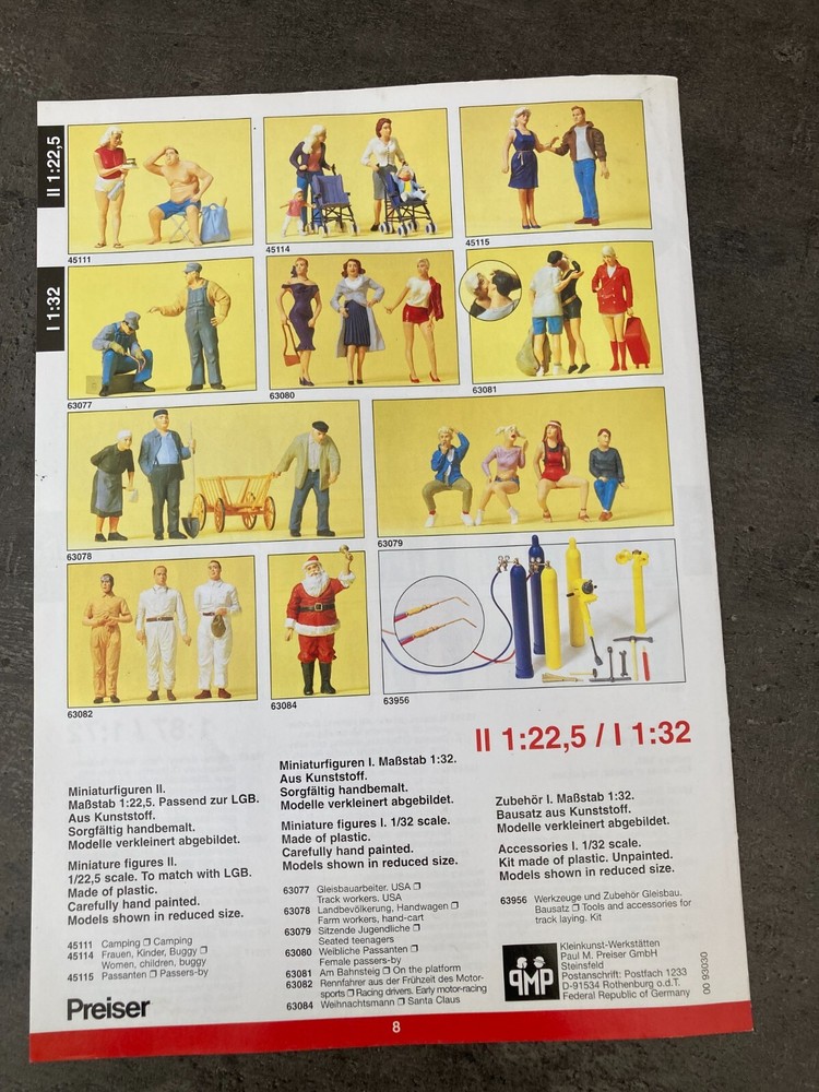 PREISER 2003 E74 TRAIN CATALOG
