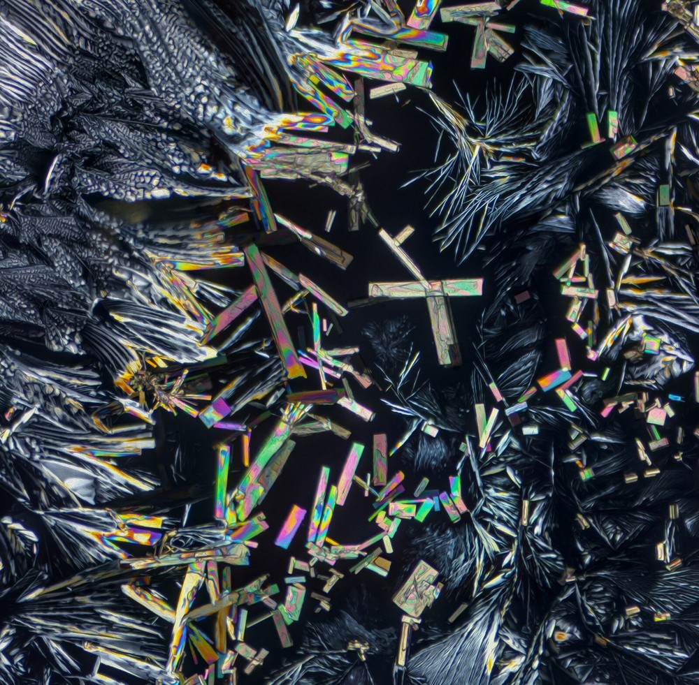 Microscope slide for polarization, Pyridoxine (Vitamin B6)