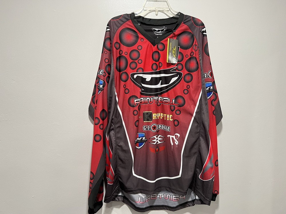 JT PAINTBALL JERSEY LEVERAGE bubbles Red NXL