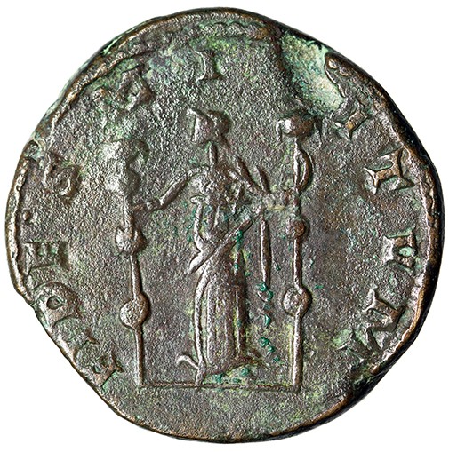 Postumus Double Sestertius "Fides, Two Standards" Very Fine