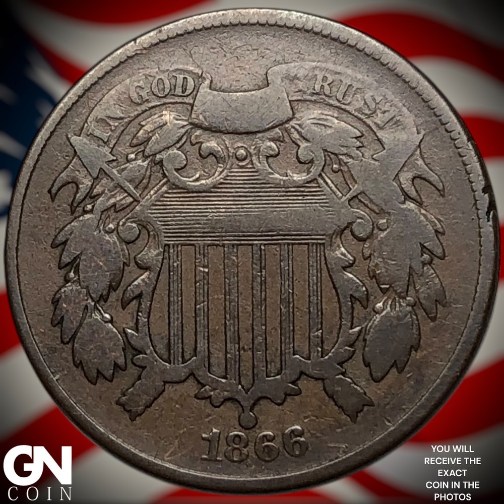 1866 2 Cent Piece Z4649