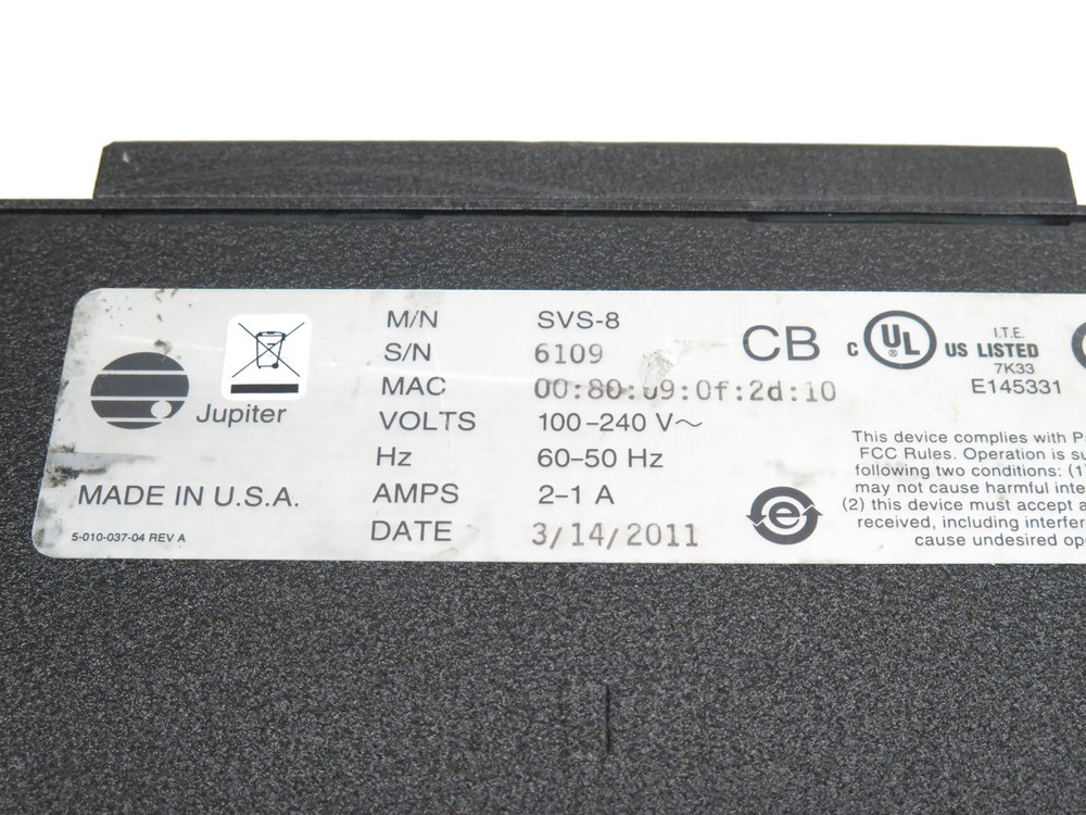 Jupiter SVS-8 Streaming Video System