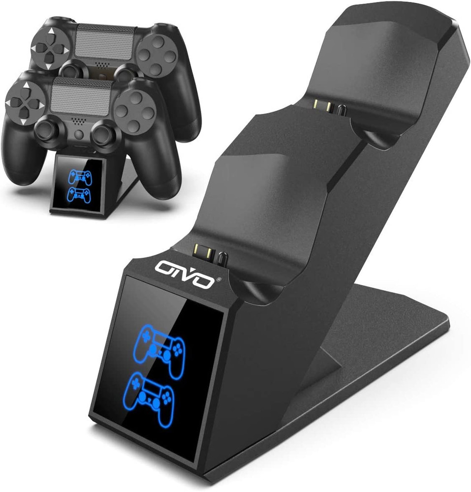 For PS4 Controller Charging Dock Dual Station Fast Charge with LED Indicator