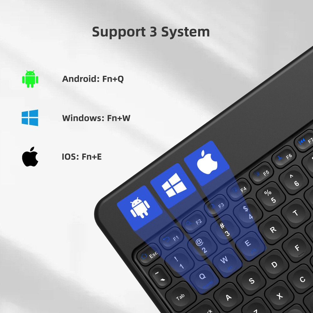 Wireless Bluetooth Keyboard For Windows Android iOS PC Phone Tablet Universal US