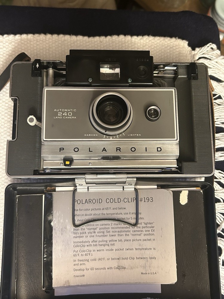 Polaroid Land Camera 240 With Case & Accessories.