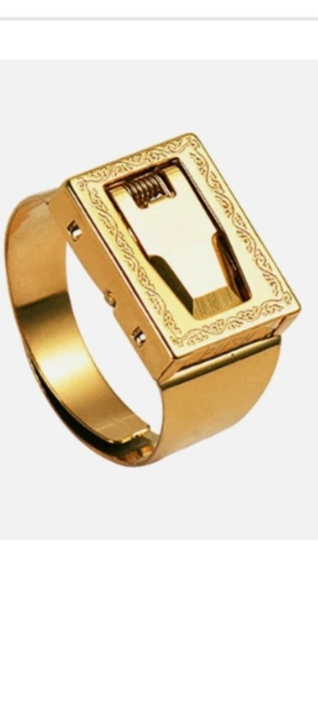SELF RING PERSONAL TOOL GOLD PLATED NEW WITH BOX.