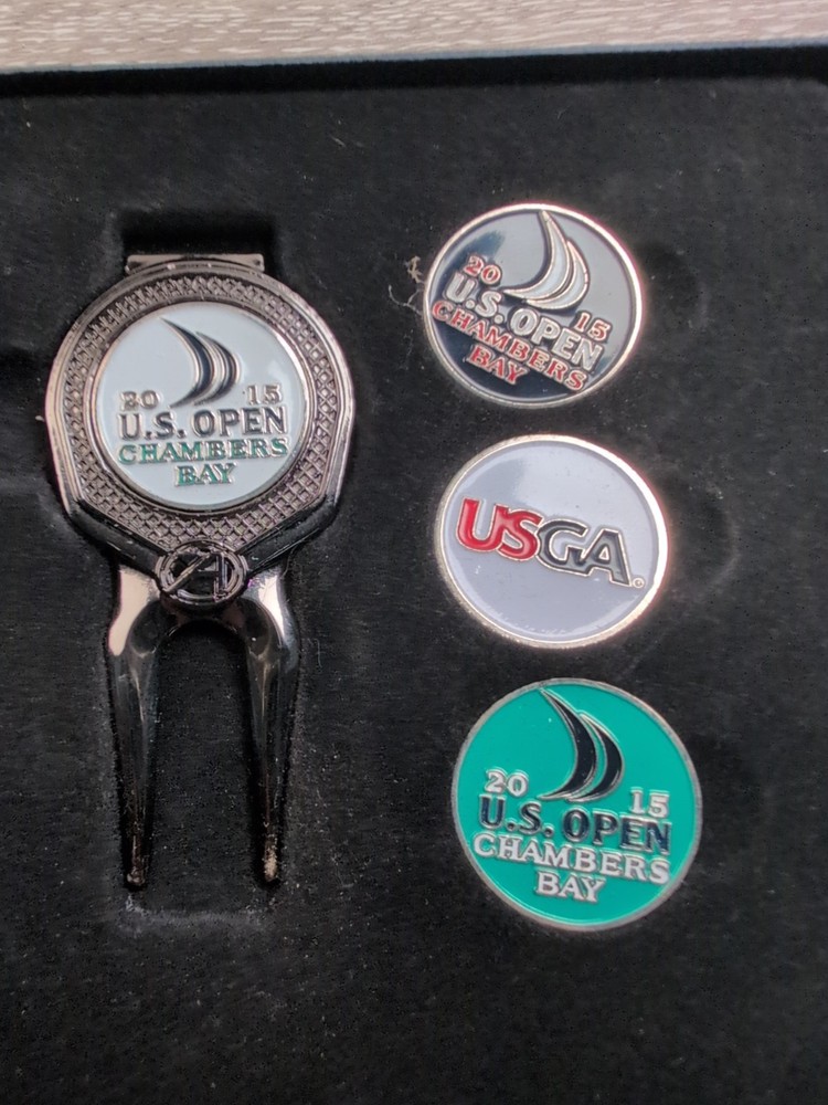 2015 US Open Chambers Bay Golf Divot Tool Set NIB
