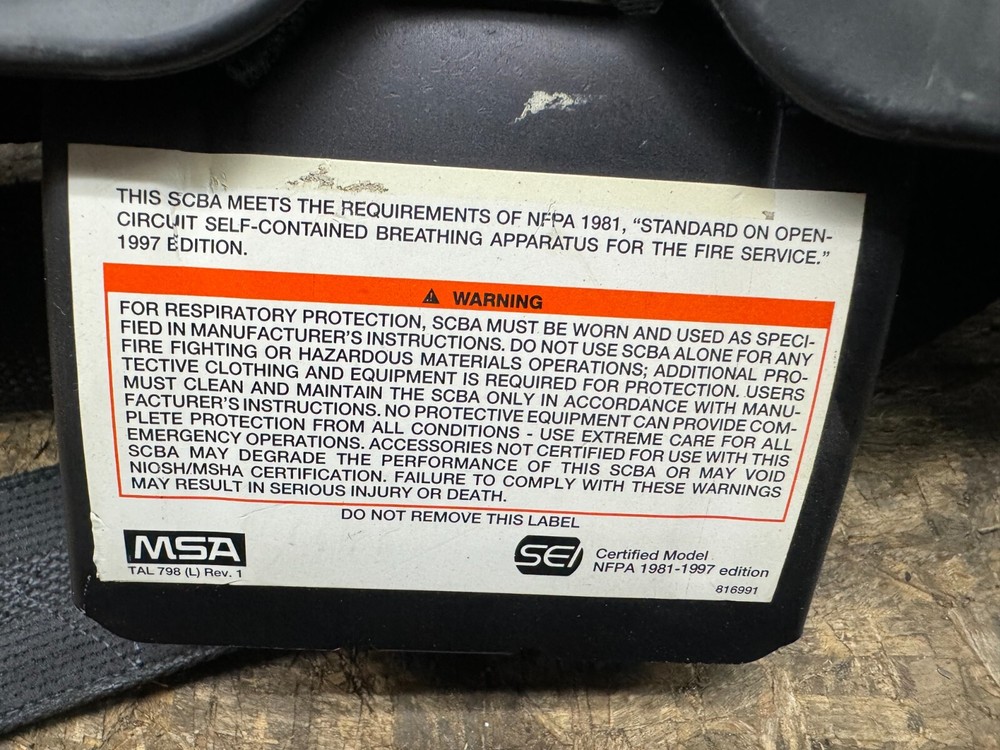 MSA Custm 4500/Ultralite MMR SCBA Open Circuit, Pressure-Demand