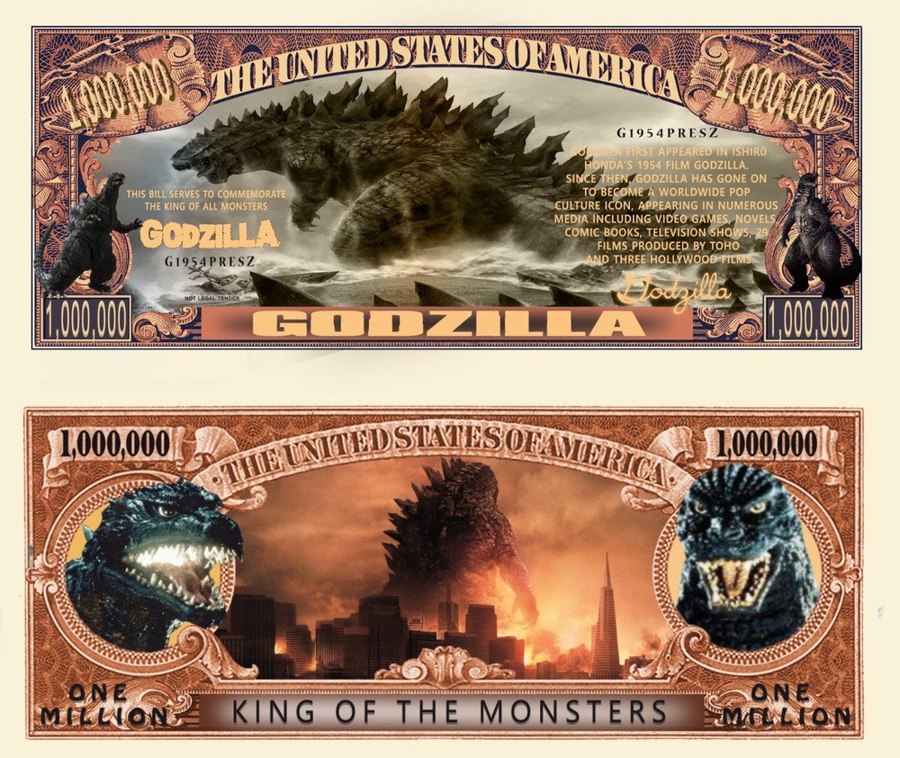 OUR GODZILLA DINOSAUR BILL (WITH PROTECTIVE SLEEVE)