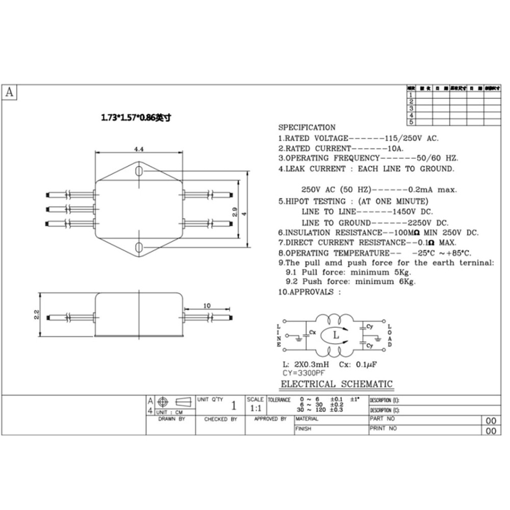 Noise Suppressor Power EMI Filter Termianl Single-Phase Line-Conditioner JIN ...