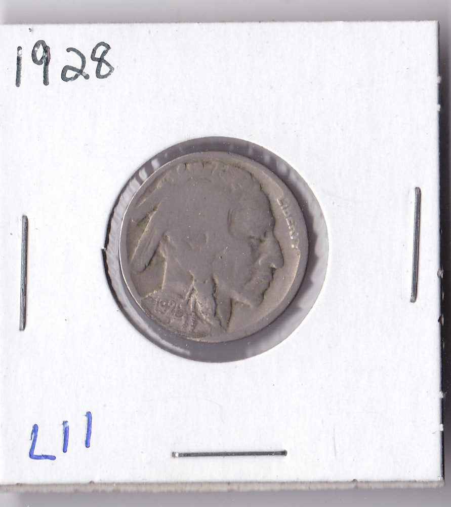 1928 Buffalo Nickel Acid Dated L11