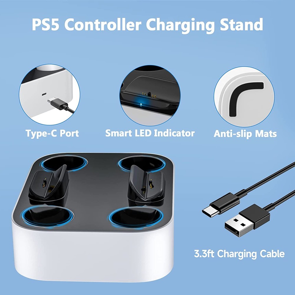 PS5 Controller Charging Station For Playstation 5 Controllers Dual Charging Dock