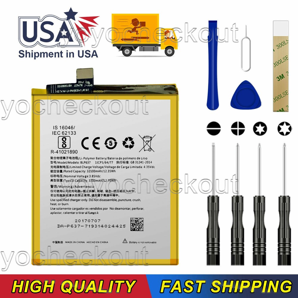 For OnePlus 5 5T A5000 1+5 Five Replacement Battery BLP637 Tools