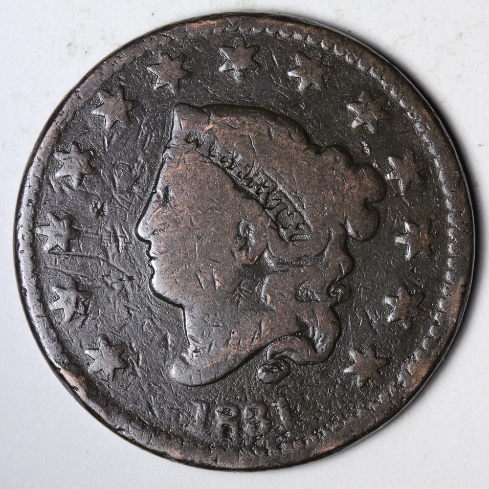 1831 Coronet Head Large Cent CHOICE FINE E113 UCH