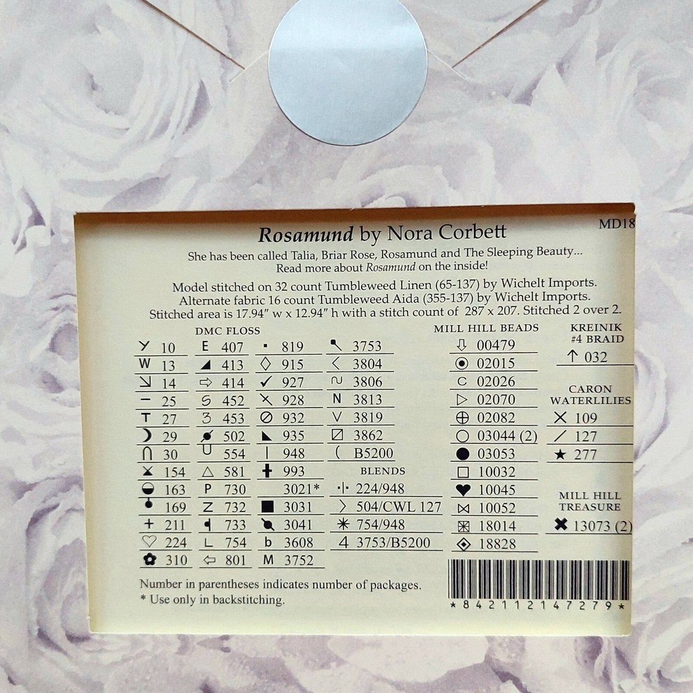 Rosamund Cross Stitch Chart Pattern Mirabilia Designs MD181