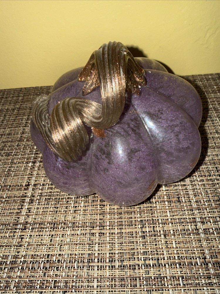 Handblown Glass Pumpkin Purple