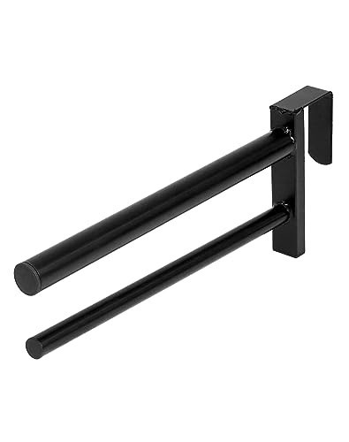 Removable Double Saddle Rack - PVC Coated, Adjustable, Durable, One Size - Black
