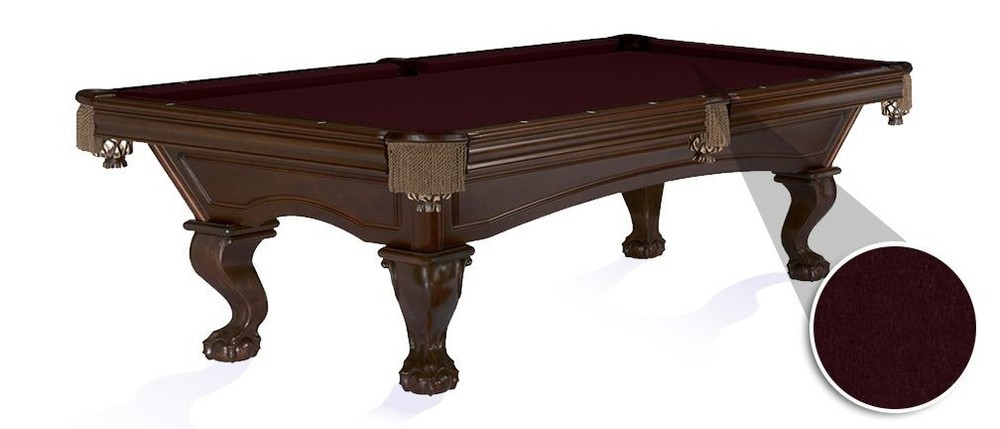 Championship Pool Table Cloth - Invitational - Wine 8FT