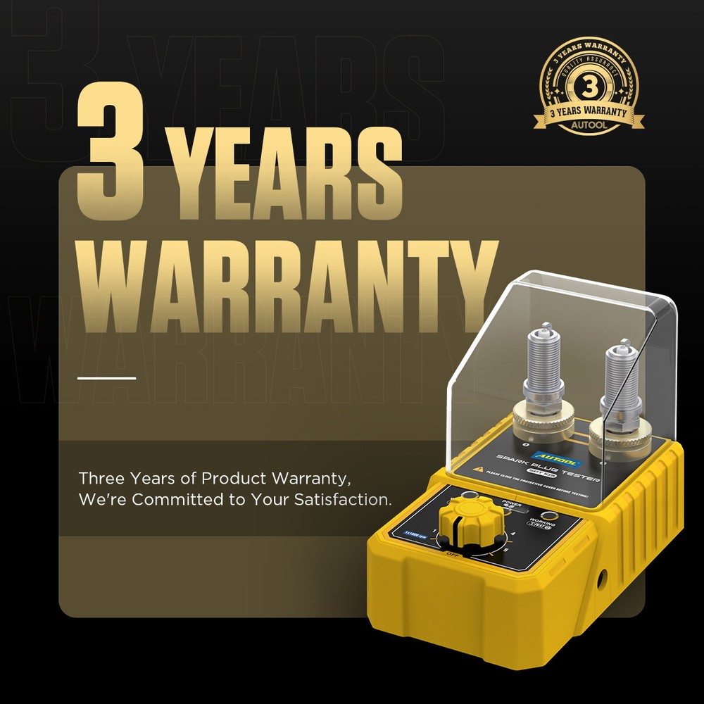 AUTOOL Spark Plug Tester Dual Hole Car Ignition System Diagnostic Test Tool 110V