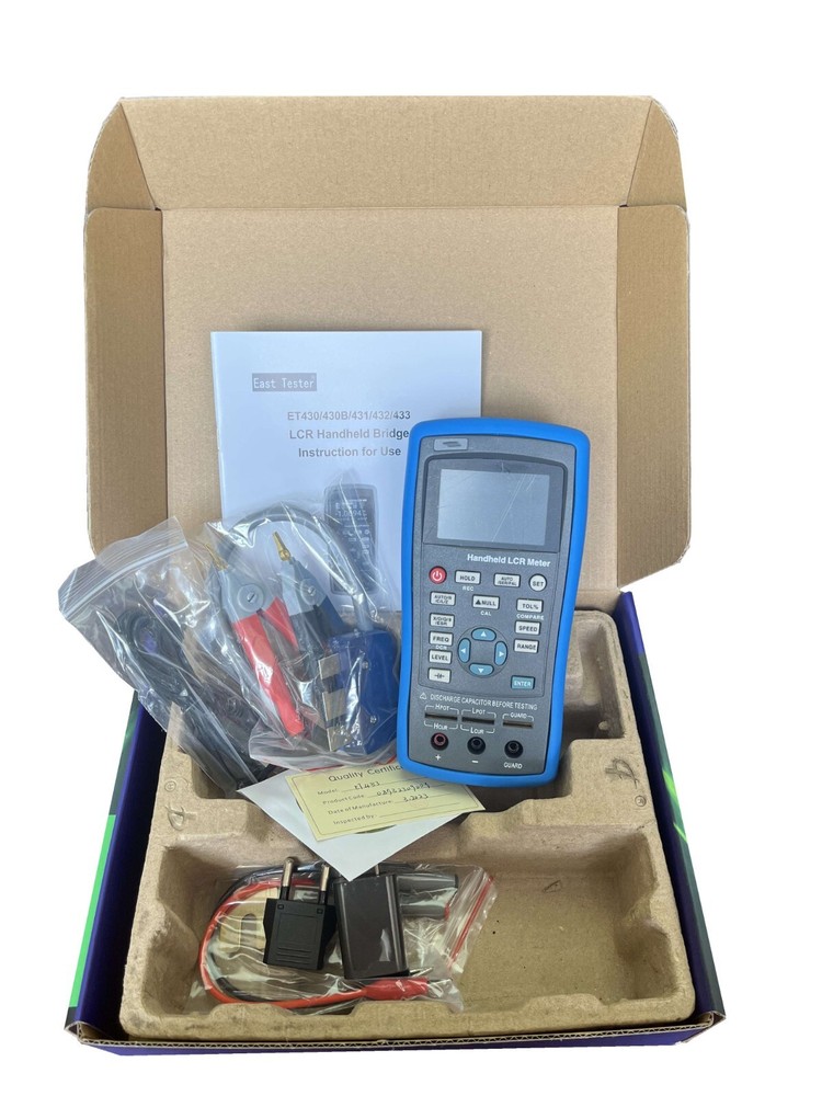 Digital Handheld LCR Bridge Meter Inductance Capacitance DC Resistance Tester
