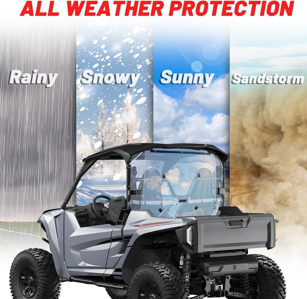 Rear Windshield PC Back Window for Yamaha Wolverine RMAX 2 / X2 2021-2024