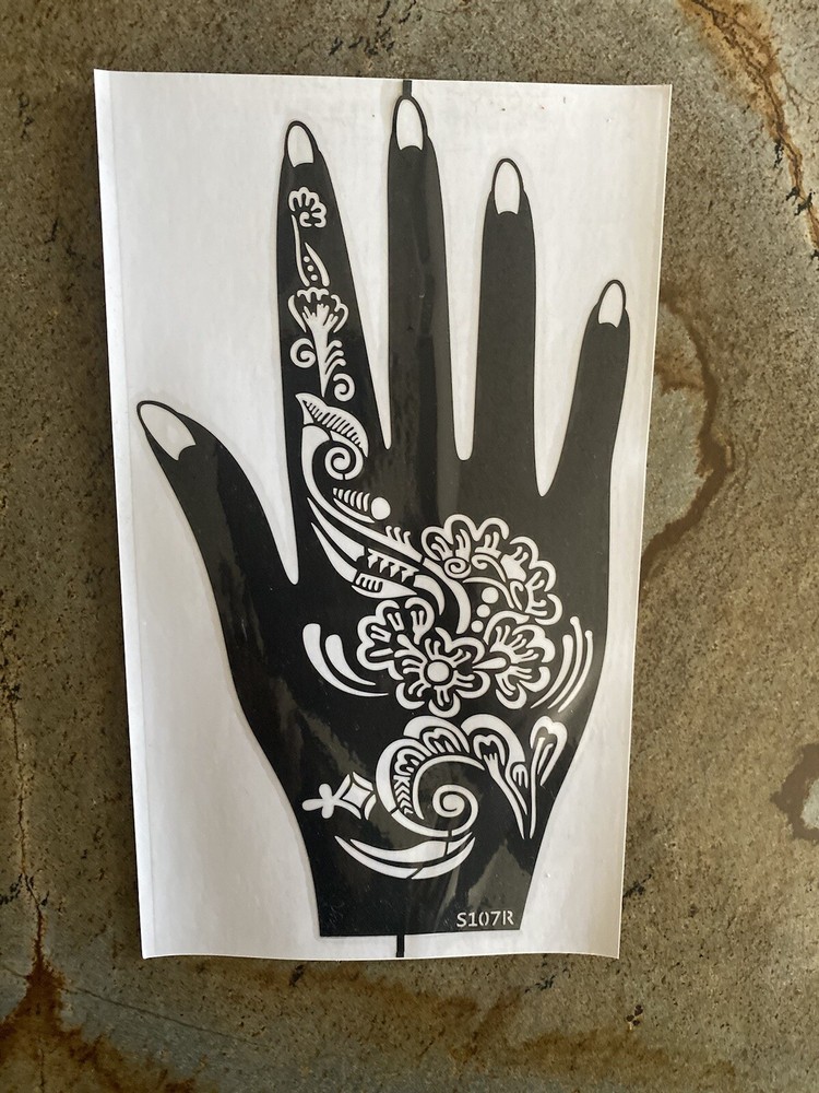 Full Hand Henna Stencil #S107R