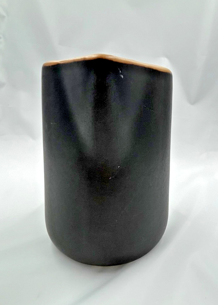 Pier 1 Large Stoneware Pitcher Black Matte Finish