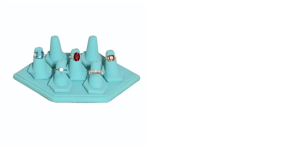 2 Teal Blue 7 Ring Mini Display Set