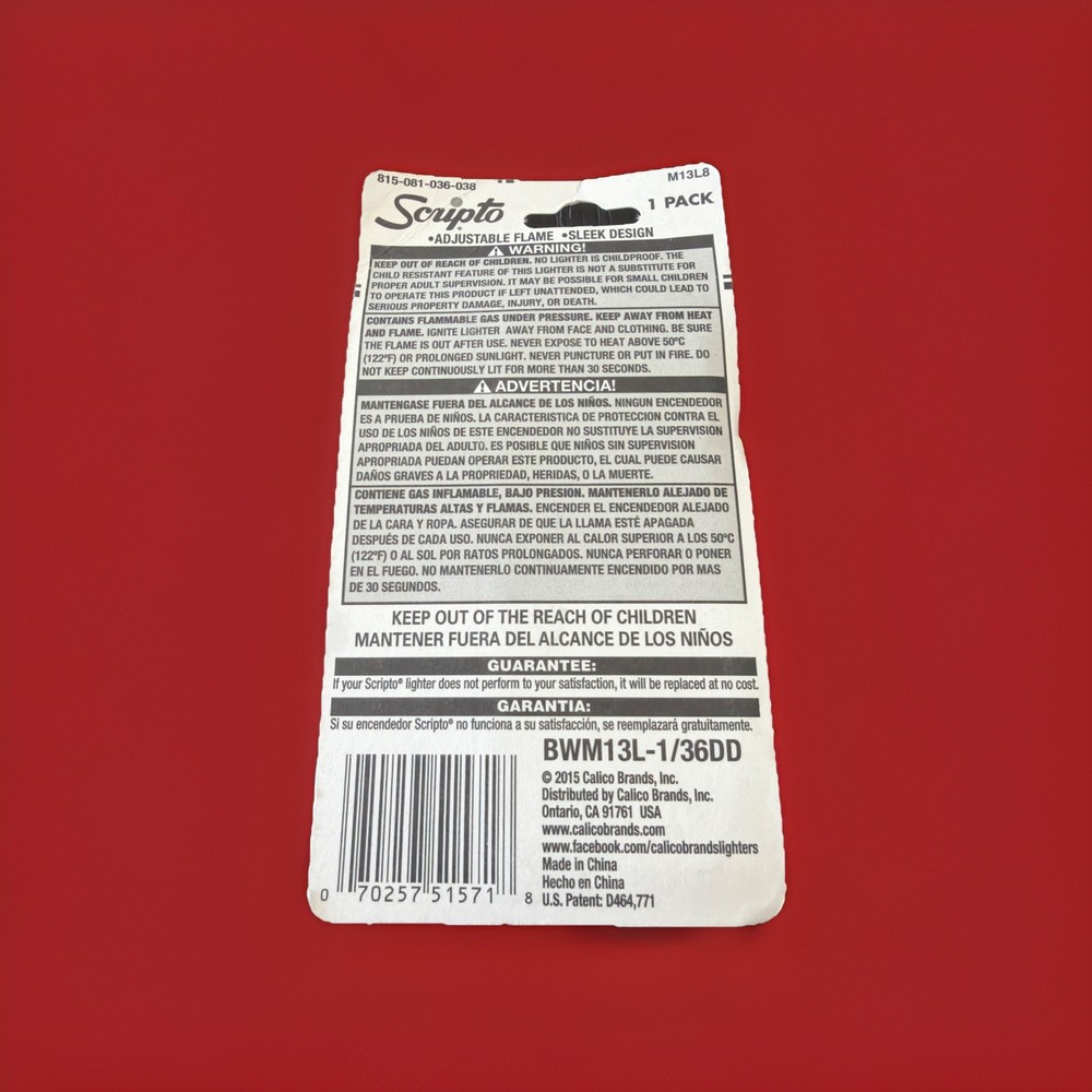 Scripto Premium Quality Lighter *Colorful Skull Design* (Adjustable Flame)