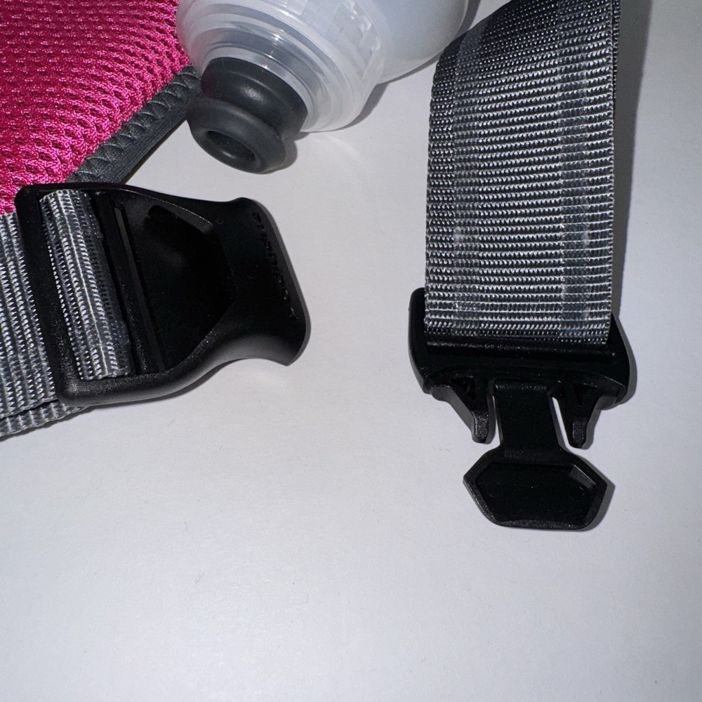 Amphipod RunLite Xtech Hydration Belt 2 Bottle Adjustable Strap Pink Pocket