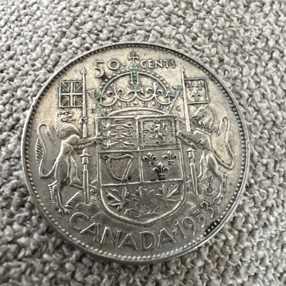 1953 Canada 50 Cents .8 silver