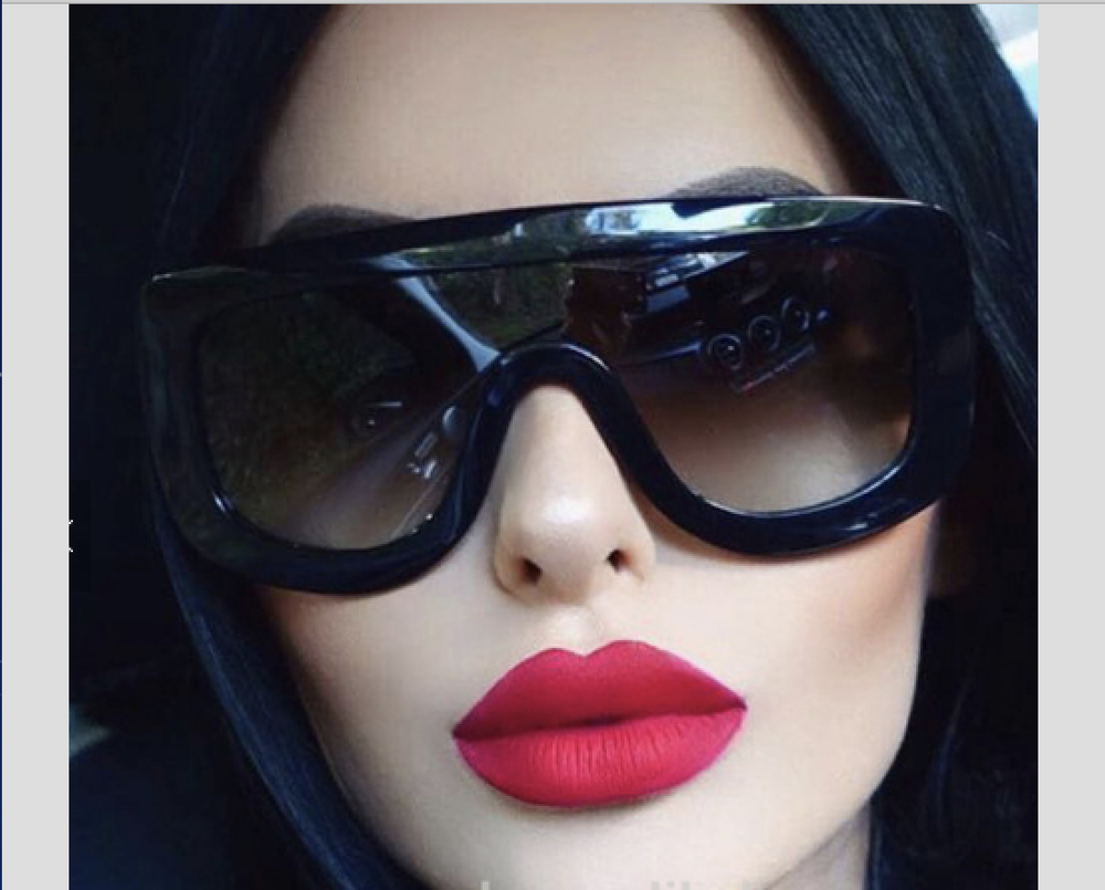 Oversized Flat Mask Design Inspired Women Sunglasses