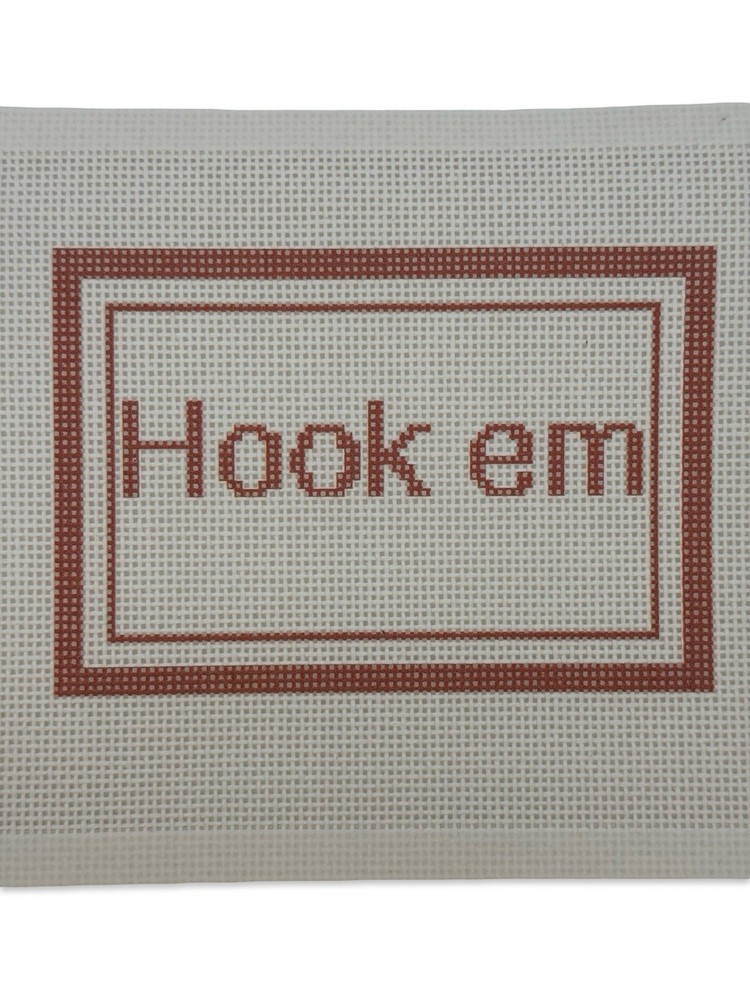 ‘Hook em’ Needlepoint Canvas
