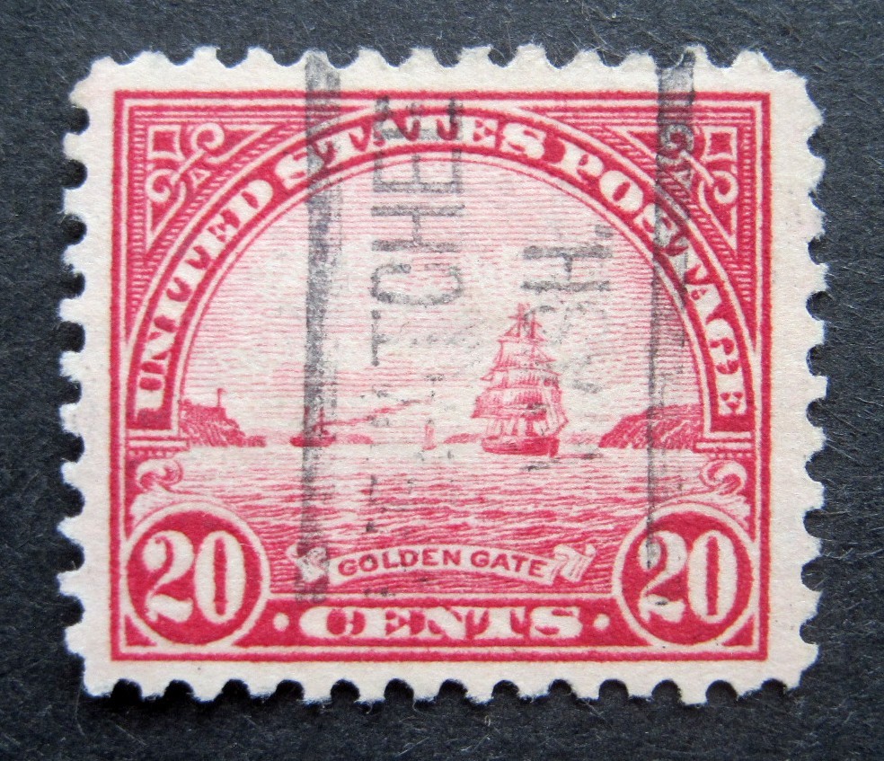 Sc # 698 ~ 20 cent Golden Gate Issue, Precancel, WENATCHEE WASH.