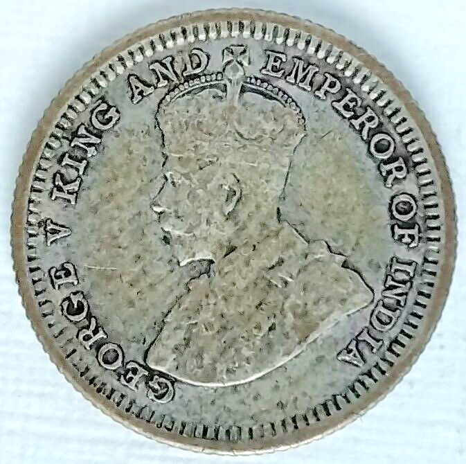 1926 STRAITS SETTLEMENTS - 5 CENT - GEORGE V - SILVER .60 - GOOD GRADE