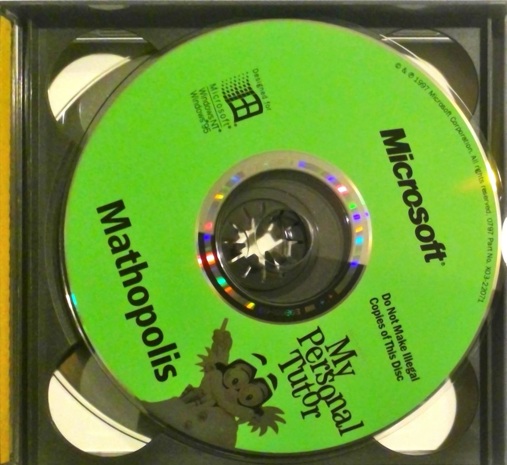 Microsoft Mathopolis, Preschool Workshop, Reader Railway-PC 1997 3 CD ROM V GOOD