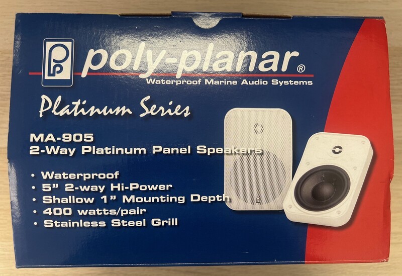 Poly-Planar MA-905 400 Watt Platinum Panel Speaker - White Pair