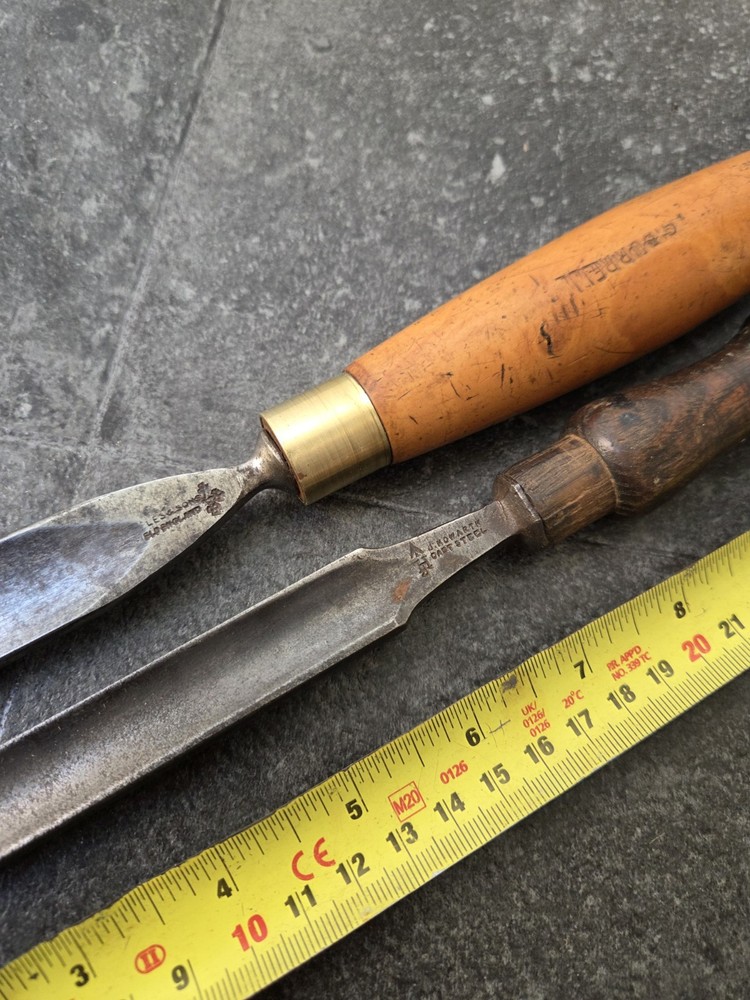 2 Vintage Woodworking Gouges Howarth & Marples