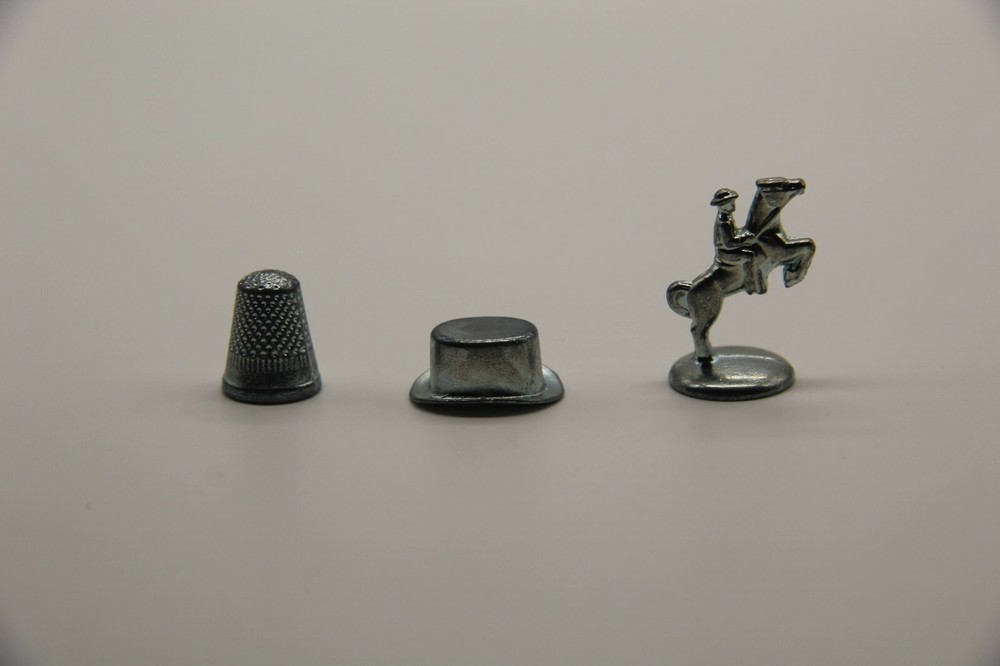Hasbro Monopoly Game 9 Replacement Token Pewter Pieces