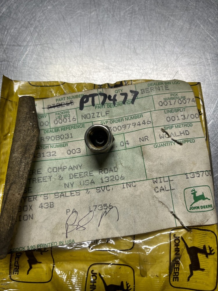 PT7477   Genuine OEM  John Deere  NOZZLE