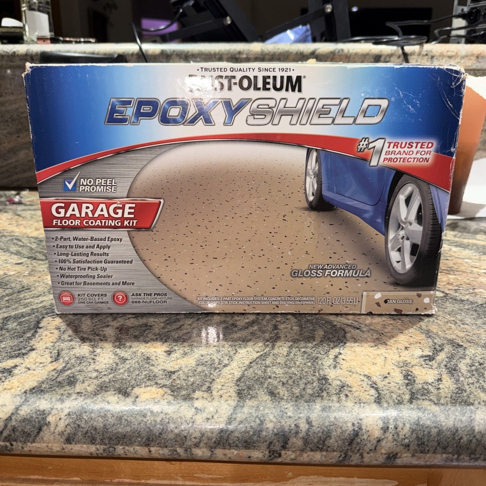 NEW Rust-Oleum EPOXYSHIELD Garage Floor Coating Kit TAN