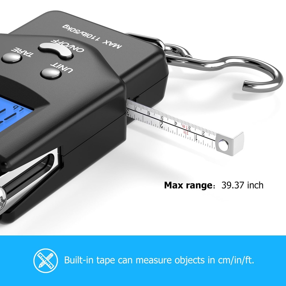 Dr.meter Fish Scale 110lb Digital Backlit LCD