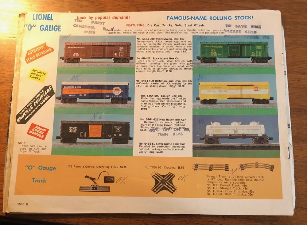 1969 Original Lionel Consumer Train Catalog / Brochure